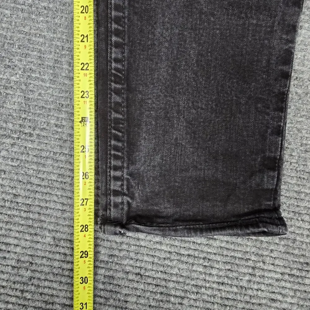 True Religion Geno Jeans Mens 31x28 Black Relaxed Slim Straight Hemmed Denim